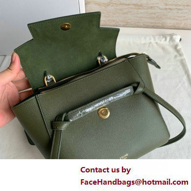 CelineNano Belt bag in grained calfskin green 04 2025