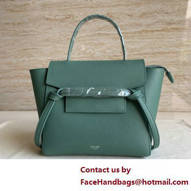 CelineNano Belt bag in grained calfskin green 06 2025