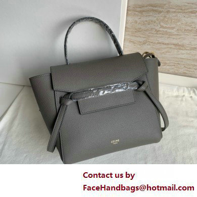 CelineNano Belt bag in grained calfskin gris etain 2025