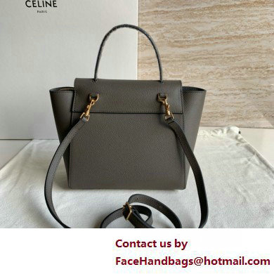 CelineNano Belt bag in grained calfskin gris etain 2025