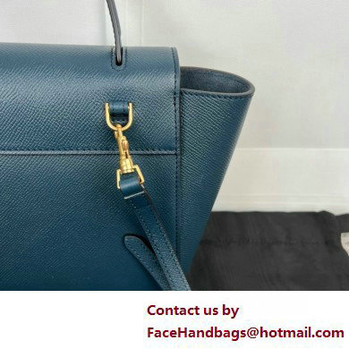 CelineNano Belt bag in grained calfskin navy blue 2025