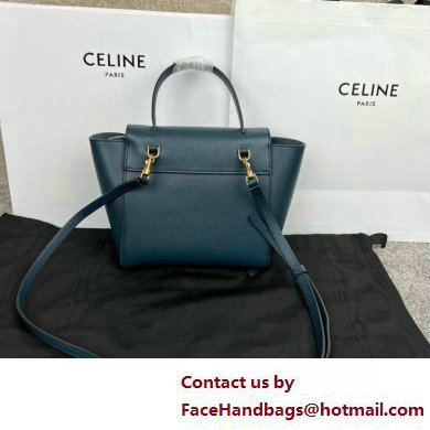 CelineNano Belt bag in grained calfskin navy blue 2025