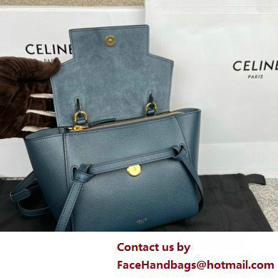 CelineNano Belt bag in grained calfskin navy blue 2025