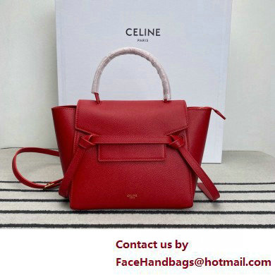 CelineNano Belt bag in grained calfskin red 2025