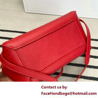 CelineNano Belt bag in grained calfskin red 2025