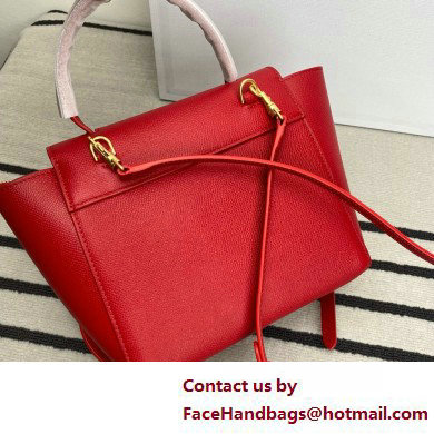 CelineNano Belt bag in grained calfskin red 2025