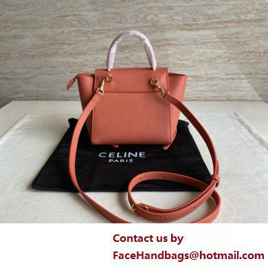 CelineNano Belt bag in grained calfskin rose 2025