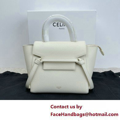 CelineNano Belt bag in grained calfskin white 2025