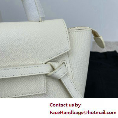 CelineNano Belt bag in grained calfskin white 2025