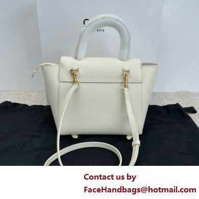 CelineNano Belt bag in grained calfskin white 2025