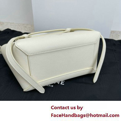 CelineNano Belt bag in grained calfskin white 2025