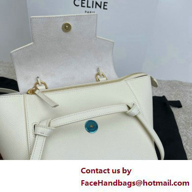 CelineNano Belt bag in grained calfskin white 2025