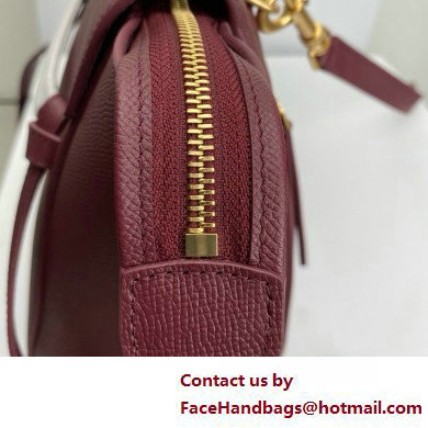 Celine MICRO Belt bag in grained calfskin BURGUNDY 2025