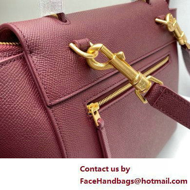 Celine MICRO Belt bag in grained calfskin BURGUNDY 2025