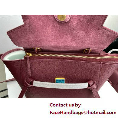 Celine MICRO Belt bag in grained calfskin BURGUNDY 2025