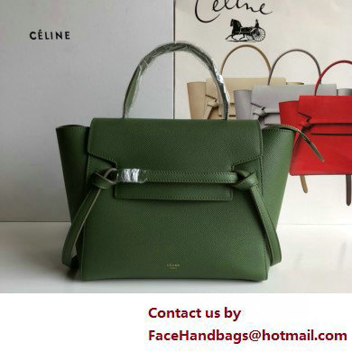 Celine MICRO Belt bag in grained calfskin GREEN 01 2025