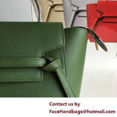 Celine MICRO Belt bag in grained calfskin GREEN 01 2025