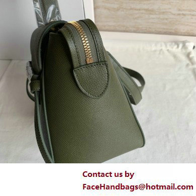 Celine MICRO Belt bag in grained calfskin GREEN 02 2025