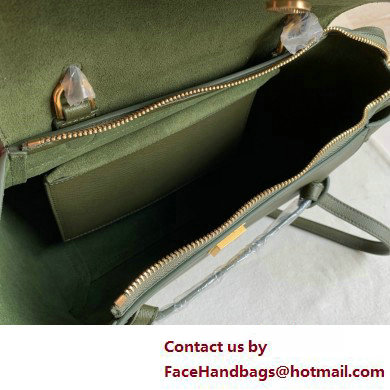 Celine MICRO Belt bag in grained calfskin GREEN 02 2025