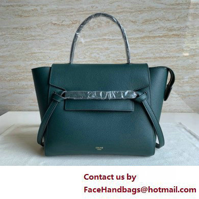 Celine MICRO Belt bag in grained calfskin GREEN 03 2025