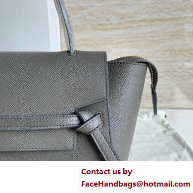 Celine MICRO Belt bag in grained calfskin GRIS ETAIN 2025 - Click Image to Close