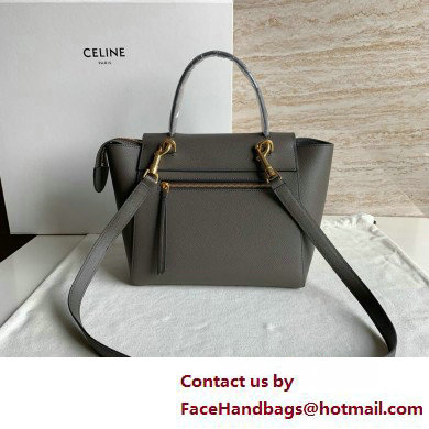 Celine MICRO Belt bag in grained calfskin GRIS ETAIN 2025