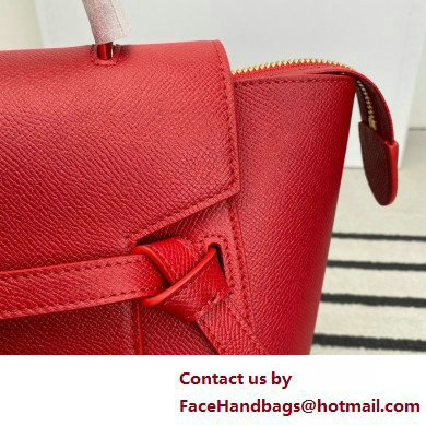 Celine MICRO Belt bag in grained calfskin RED 2025