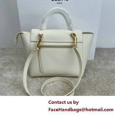 Celine MICRO Belt bag in grained calfskin WHITE 2025