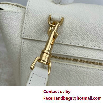 Celine MICRO Belt bag in grained calfskin WHITE 2025