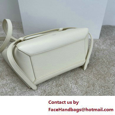 Celine MICRO Belt bag in grained calfskin WHITE 2025