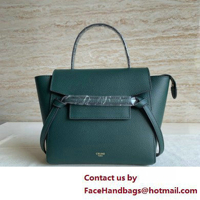 Celine Nano Belt bag in grained calfskin green 05 2025