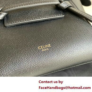 Celine mini belt pico Bag in grained calfskin black 2025