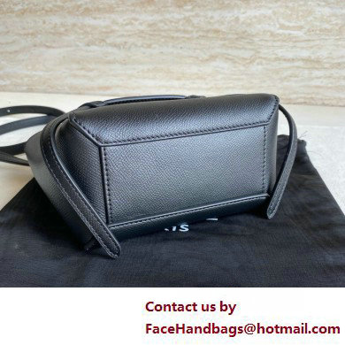 Celine mini belt pico Bag in grained calfskin black 2025