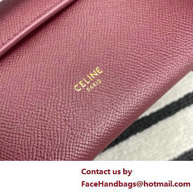 Celine mini belt pico Bag in grained calfskin burgundy 2025