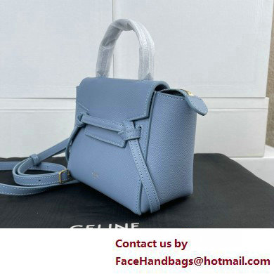 Celine mini belt pico Bag in grained calfskin deep blue 2025