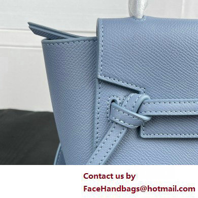 Celine mini belt pico Bag in grained calfskin deep blue 2025