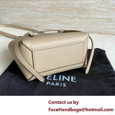 Celine mini belt pico Bag in grained calfskin khaki 2025