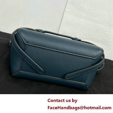 Celine mini belt pico Bag in grained calfskin navy blue 2025