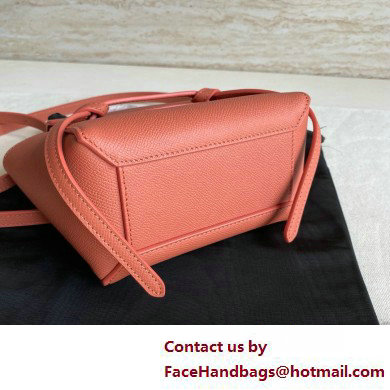 Celine mini belt pico Bag in grained calfskin rose 2025