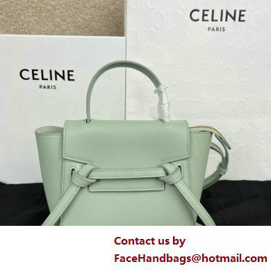 Celine mini belt pico Bag in grained calfskin vert fizz 2025