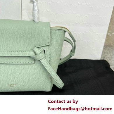 Celine mini belt pico Bag in grained calfskin vert fizz 2025