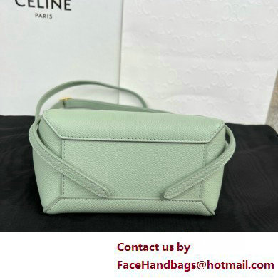 Celine mini belt pico Bag in grained calfskin vert fizz 2025