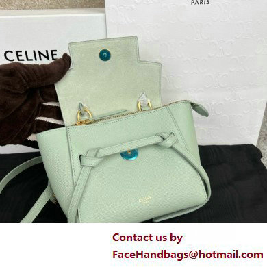 Celine mini belt pico Bag in grained calfskin vert fizz 2025