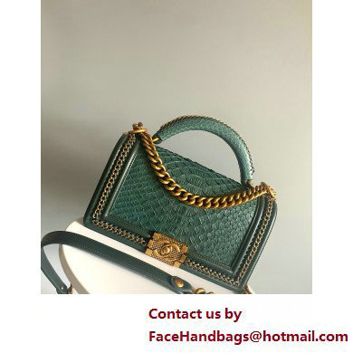 Chanel Chain Boy Flap Medium Bag In Python 02 2025