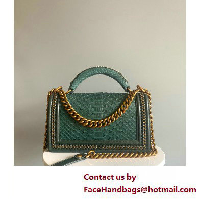 Chanel Chain Boy Flap Medium Bag In Python 02 2025