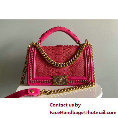 Chanel Chain Boy Flap Medium Bag In Python 03 2025