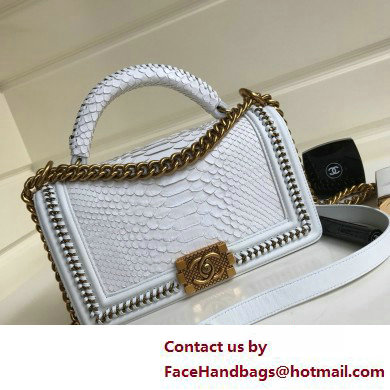 Chanel Chain Boy Flap Medium Bag In Python 05 2025