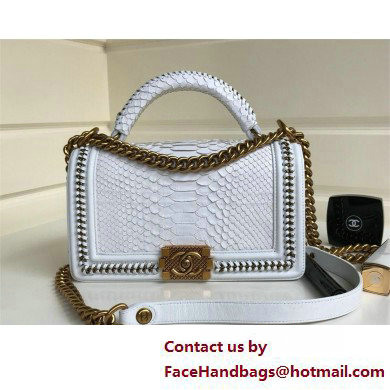 Chanel Chain Boy Flap Medium Bag In Python 05 2025