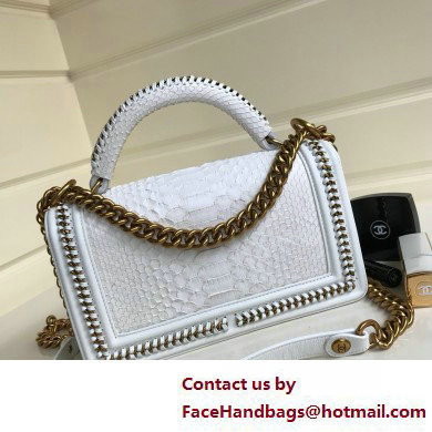 Chanel Chain Boy Flap Medium Bag In Python 05 2025