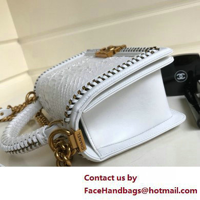 Chanel Chain Boy Flap Medium Bag In Python 05 2025